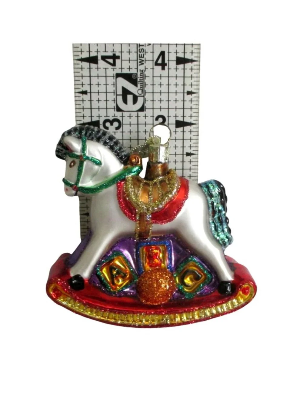 Rocking Horse Old World Christmas Glass Ornament Bauble Vintage OWC Bauble